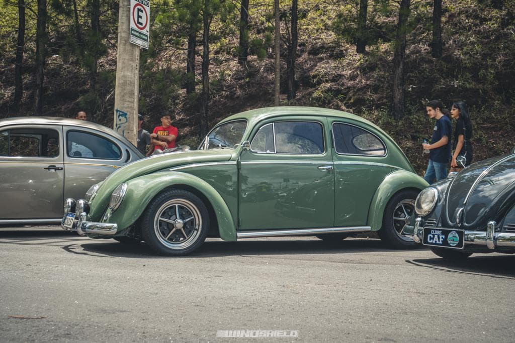 carro Fusca Oval verde 1957