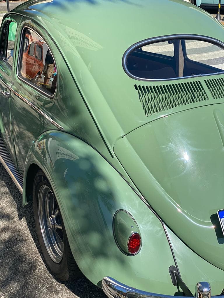 carro Fusca Oval verde 1957